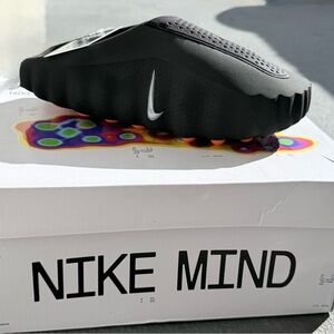 Nike Black and Orange Slip-On Sneakers